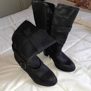 Black Sexy Strappy Buckle Boots